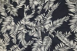 Lady McElroy Midnight Feather Ferns - Viscose Challis Lawn