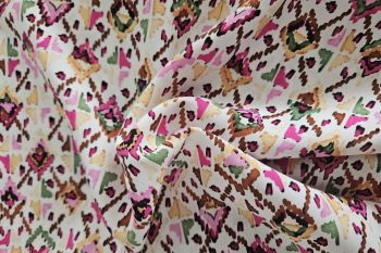 Lady McElroy Aztec Diamond Viscose Challis Lawn - Remnant - 2.9m