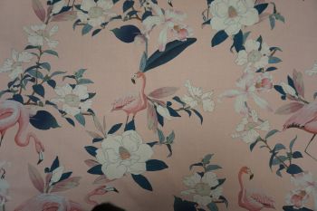 Lady McElroy Botanical Flamenco - Sugar Pink - Marlie-Care Lawn Remnant - 3m