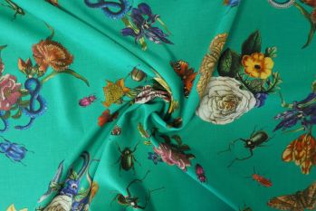 Lady McElroy Cobra Corsage - Emerald Chloe Chambray - Remnant - 3m
