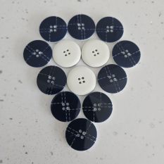 4 Hole Navy Buttons - 22mm