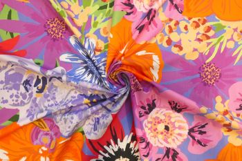 Lady McElroy Flower Mural - Sky - Marlie-Care Lawn - Remnant - 3m