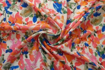 Lady McElroy Watercolour Floral - Rayon Crinkle