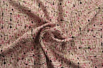 PREORDER Lady McElroy City Grid - Pink - Organic Rayon Gemma Sateen