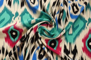 PREORDER Lady McElroy - Contemporary Ikat - Fuchsia - Viscose Challis Lawn