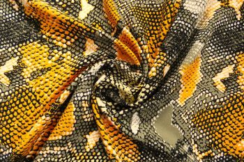 PREORDER Lady McElroy - Reptile Texture - Ochre - Viscose Challis Lawn