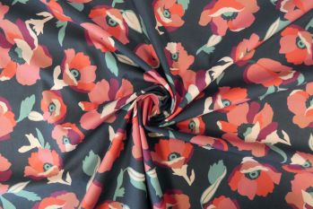 Exclusive Lady McElroy Poppy Appeal - Cotton Marlie-Care Lawn  - Remnant - 1m